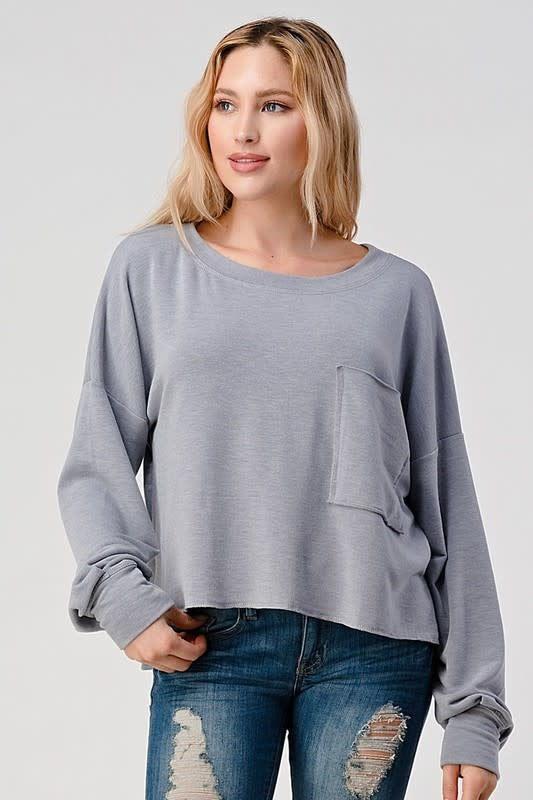 Raw Edge Pocket Top