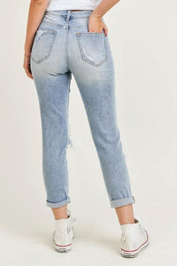 Risen Distressed Cuffed Skinnies Plus