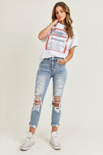 Load image into Gallery viewer, Risen Distressed Cuffed Skinnies Plus
