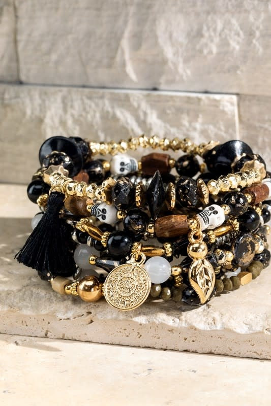 Skull Charms Beads Bracelet