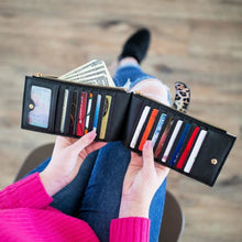 Load image into Gallery viewer, Slim Credit Card Zipper Wallet
