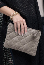Load image into Gallery viewer, Velvet Metallic Quilted Pouch
