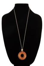 Load image into Gallery viewer, Wood Circle Pendant Necklace
